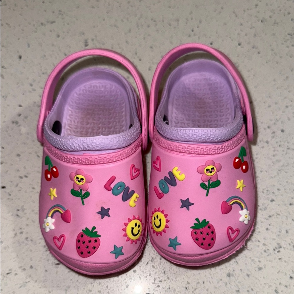 Pink Kids Shoes with Fun Designs